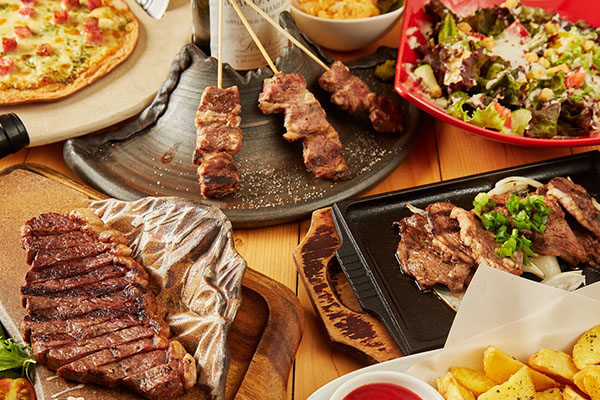 オススメ！自慢の肉料理で飲み放宴会！宴会コース4,000円～